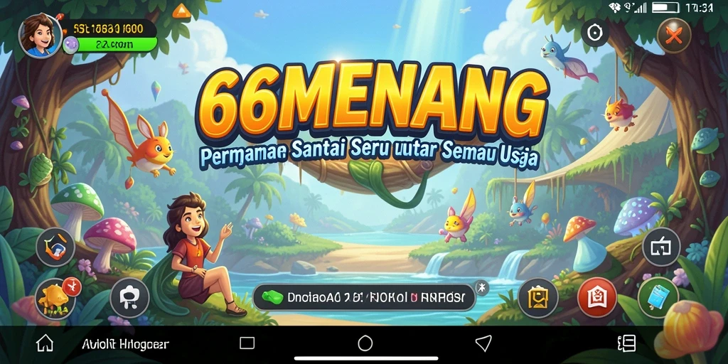 Tampilan screenshot gameplay 66MENANG yang menyenangkan dan penuh warna.