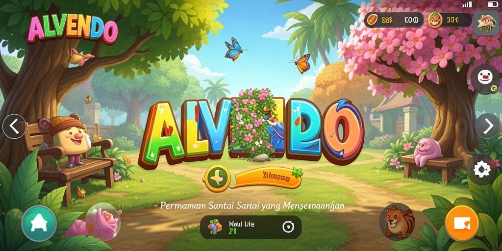 Tampilan gameplay ALVENDO yang menyenangkan dan interaktif.