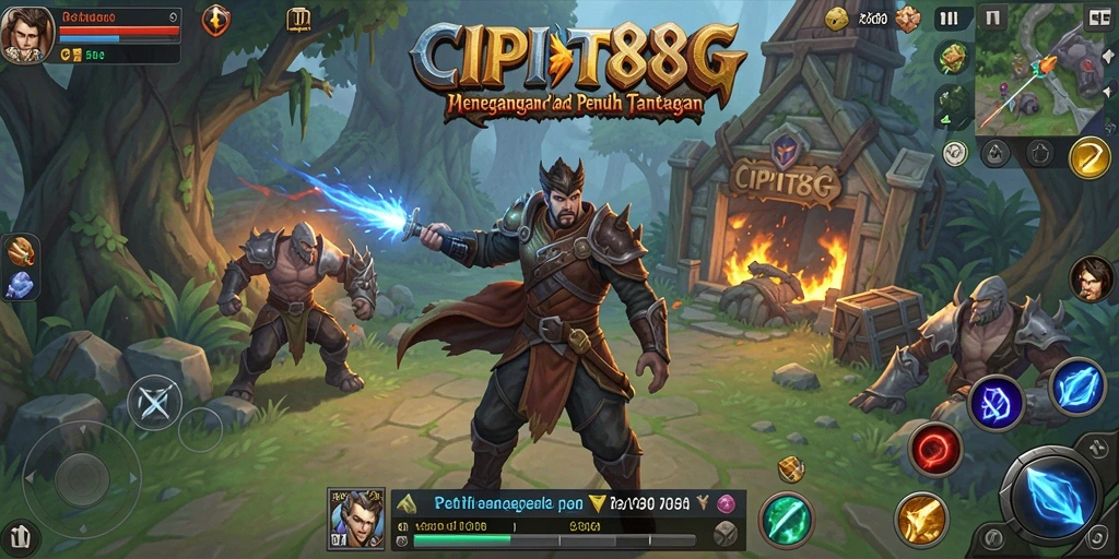 Tampilan gameplay seru dalam dunia fantasi RPG.