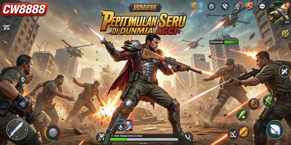 Tampilan gameplay CW8888 yang intens dan mendebarkan.
