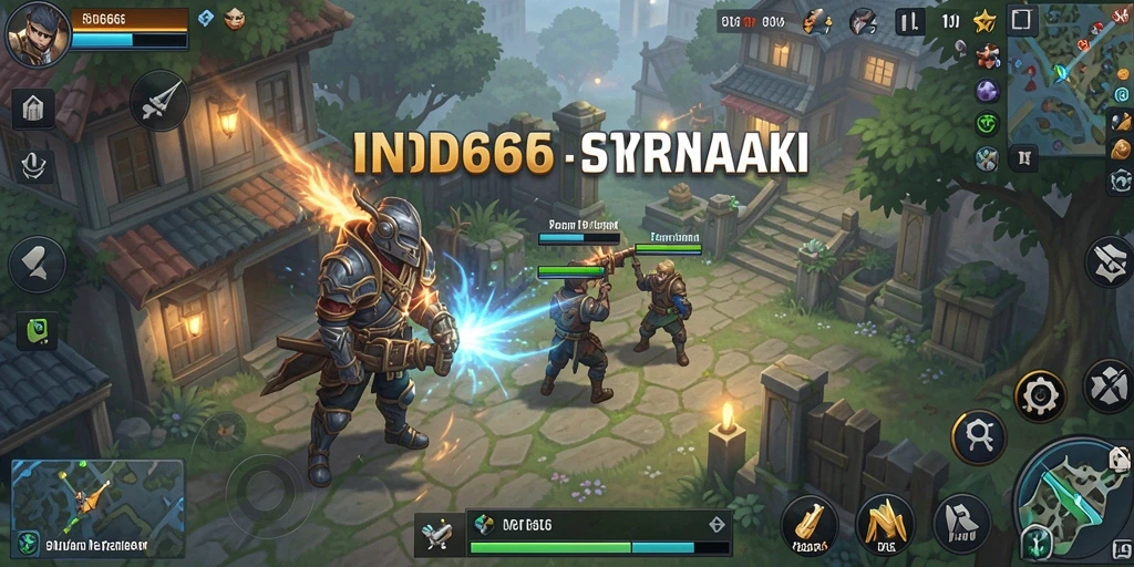 Screenshot utama IND666 menampilkan aksi seru gameplay SLG.