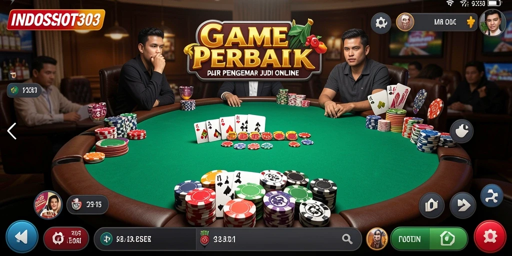 Tangkapan layar gameplay Poker seru INDOSLOT303.