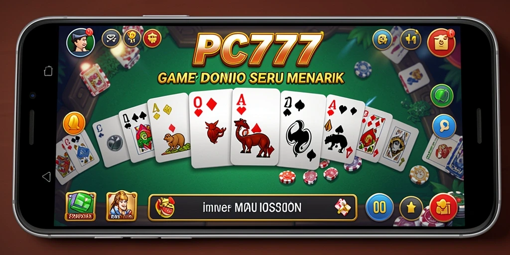Screenshot utama PC777 menampilkan gameplay Domino yang menarik dan seru.
