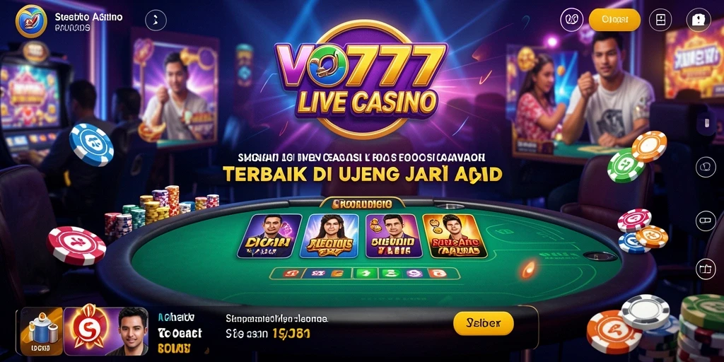 Tampilan gameplay Live Casino yang menarik dan mendebarkan di VO777.